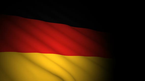 Germany Flag Blowing in Wind