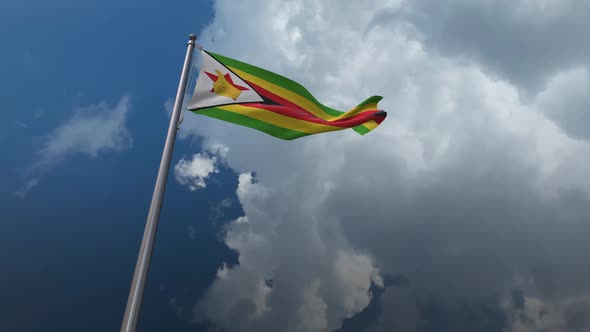 Zimbabwe Flag Waving 2K
