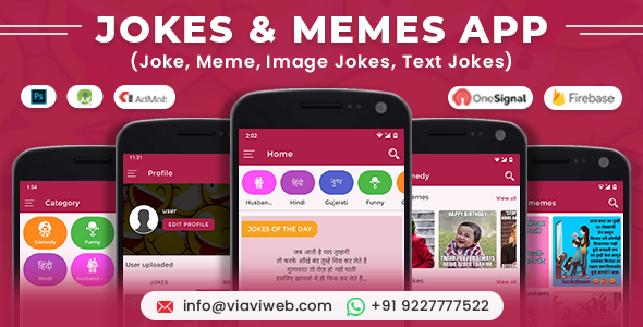 Android Jokes & Memes App (Joke, Meme, Image Jokes, Text Jokes)