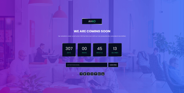 Ahad - Coming Soon Template