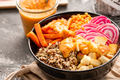 Vegetarian Bowl with Sweet Potato,Beetroot and Halumi Cheese - PhotoDune Item for Sale