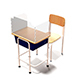 Student chair with protection - 3DOcean Item for Sale