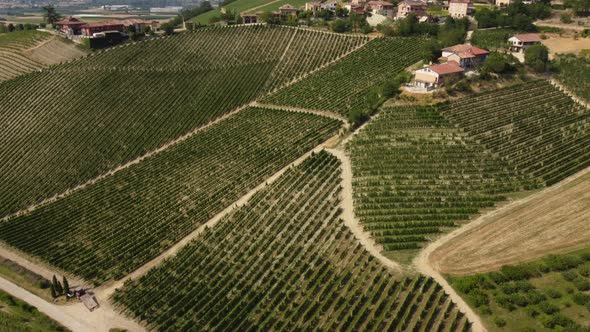 Barbaresco Aerial View in Langhe Monferrato, Piedmont