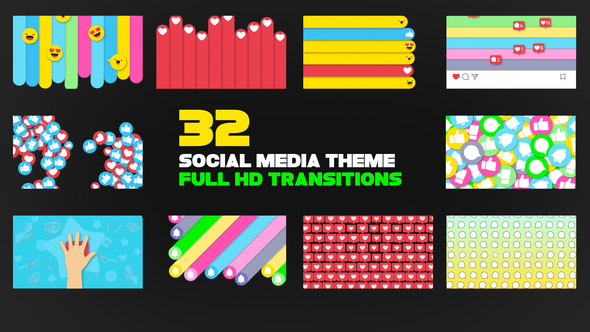 Emoji And Social Media Transition Pack