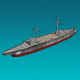 Low Poly Battleship - 3DOcean Item for Sale