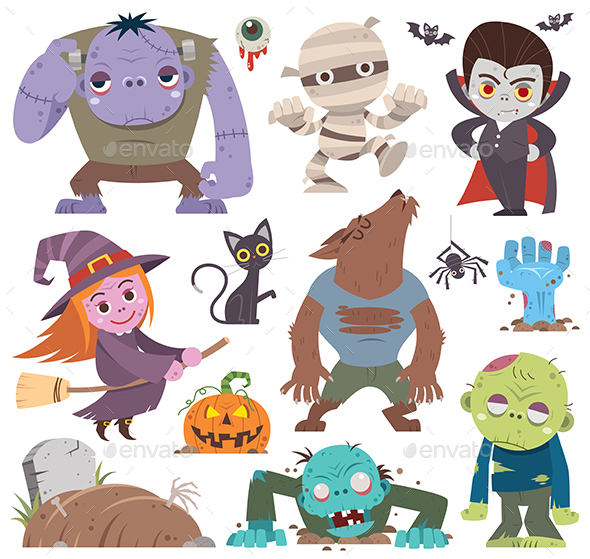 Halloween Characters Set