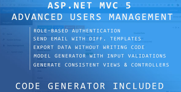 ASP.NET MVC 5 Project Template With Role Based Users Management