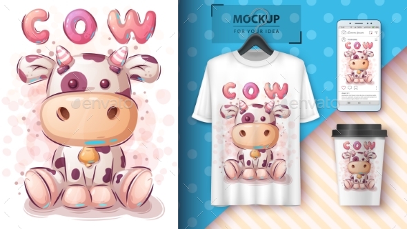 Pretty Cow Poster and Merchandising