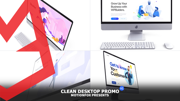 Clean Desktop Website Presentation - Mockup