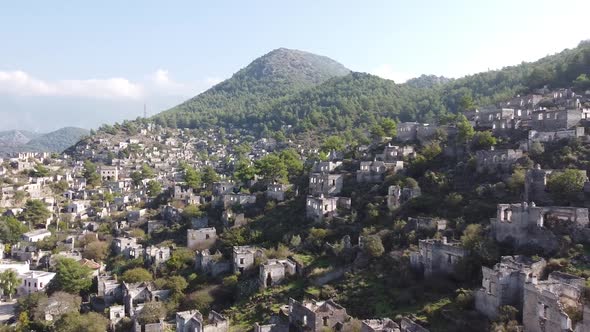 Kayakoy, abandoned Greek village. The famous ghost town in Fethiye, Turkey.