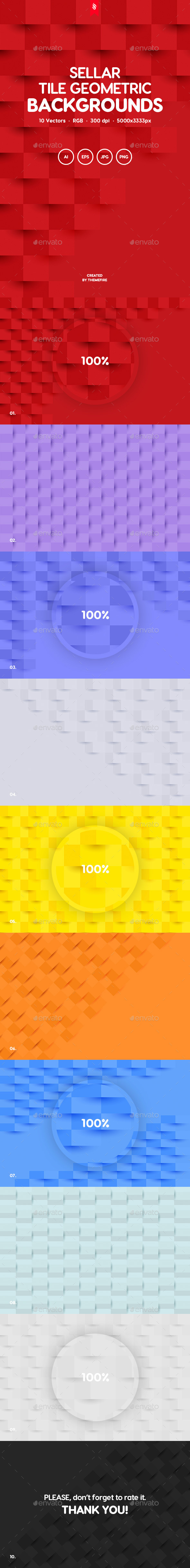 Sellar - Tile Geometric Background Set