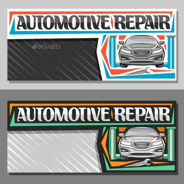 Vector Banners for Automotive Repair