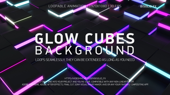 Glow Cubes Background