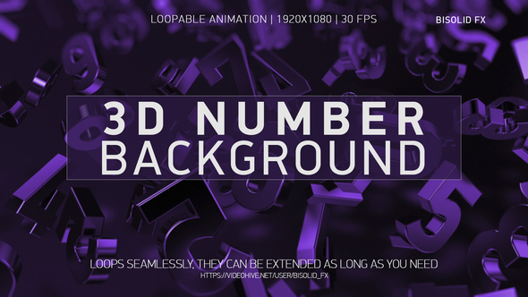 Abstract 3d Number Background