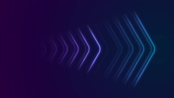 Blue Purple Abstract Neon Arrows