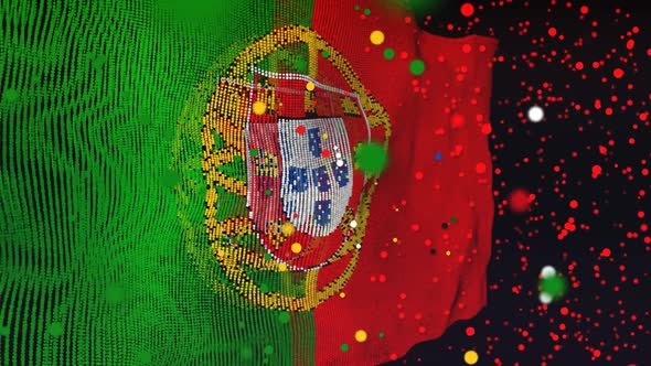 Portuguese Flag Particle Animation