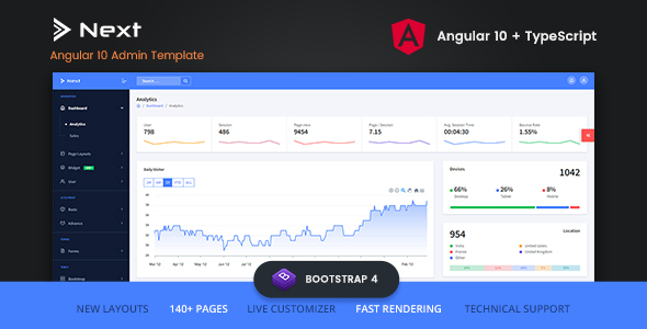 Next - Angular 10 Admin Template