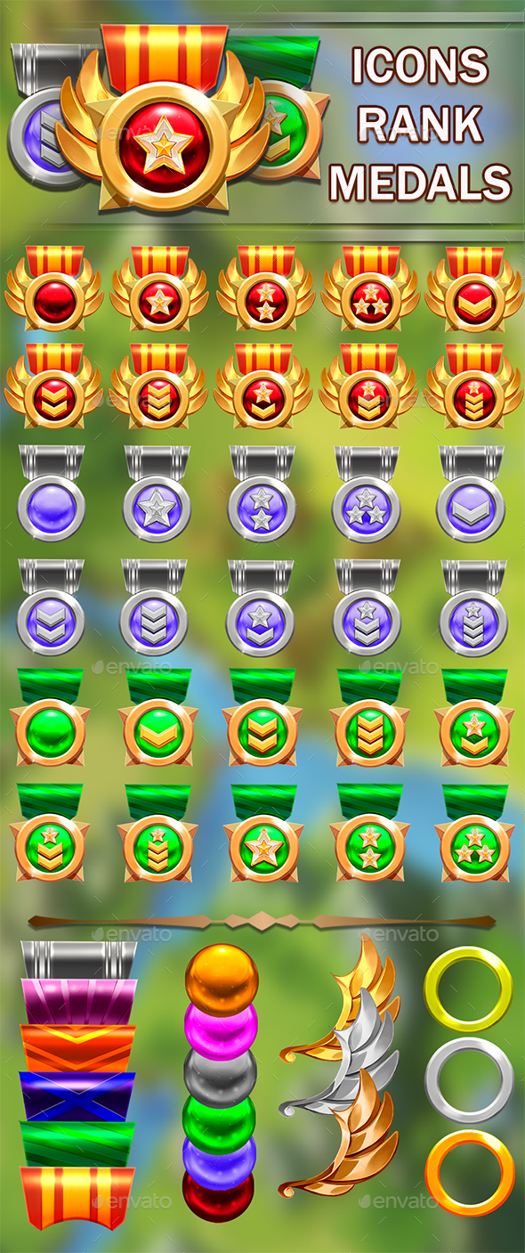 Icons Rank Medals