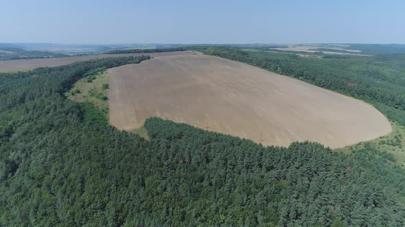 Aerial of a hilltop plateau