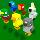 8 Low-poly Voxel Birds Crossy Road Style - 3DOcean Item for Sale
