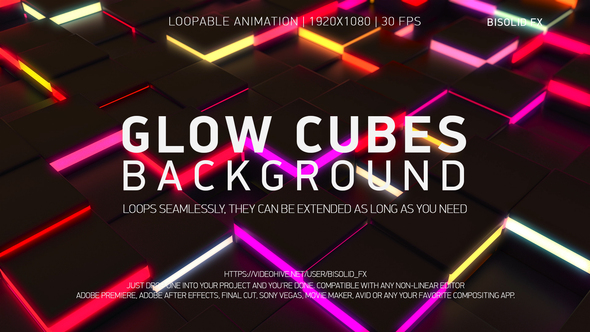 Glow Cubes Background