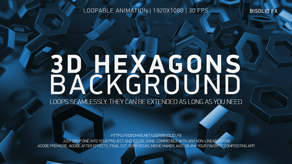 Abstract 3d Hexagons Background