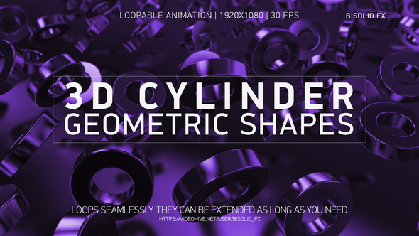 Abstract 3d Cylinder Geometric Shapes Background
