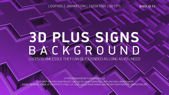 3D Plus Signs Background