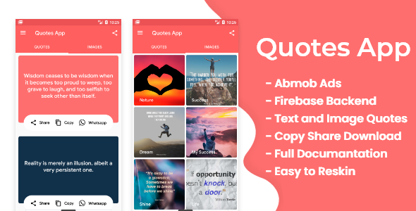 Quotes app with firebase AdminPanel ,Admob ads Facebook Ads