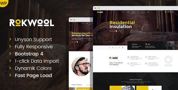 Rokwool - WordPress theme for House Insulation