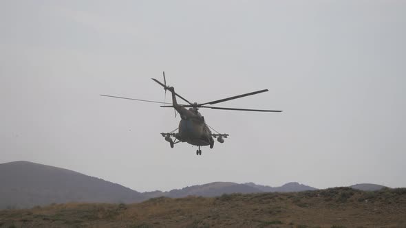 Helicopter Takeoff From the Ground.