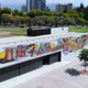 Graffiti Central park (Mendoza, Argentina) aerial view, drone footage - VideoHive Item for Sale
