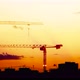 Construction crane on sunset background - VideoHive Item for Sale