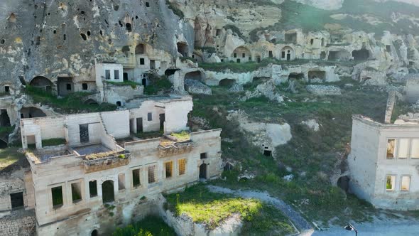 Cappadocia aerial view 4 K View of the City Urgup