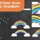 Cartoon Rain And Rainbow - VideoHive Item for Sale