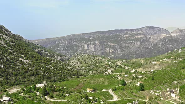 Lebanon Mountain Villages with Vineyards in the Hills