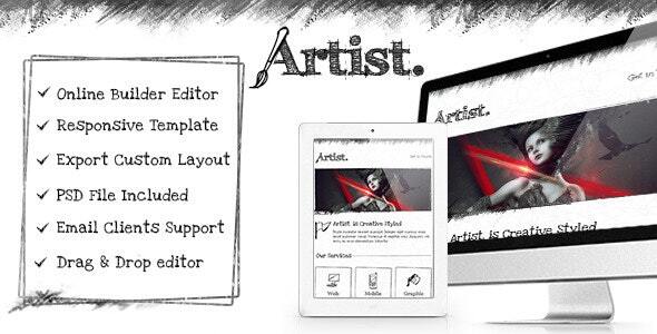 Artist - Responsive Email Template + Builder Access