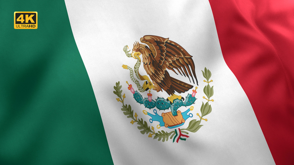 Mexico Flag / Mexican Flag - 4K