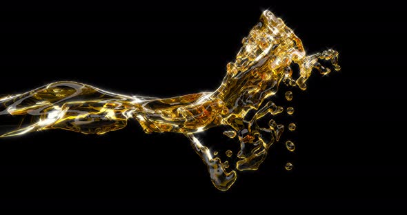 Alcohol Jet Beer on Black Slow Motion alt