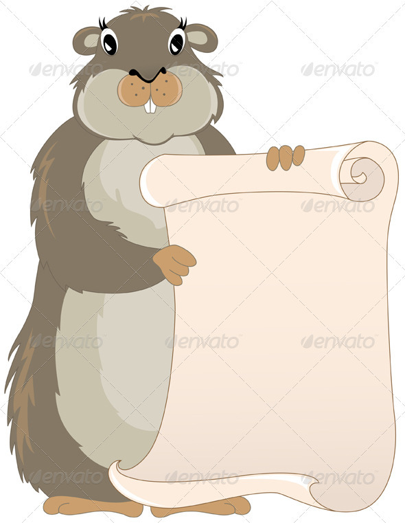 Groundhog with Scroll