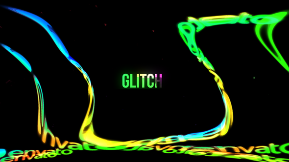 Colorful Glitch Logo Reveal