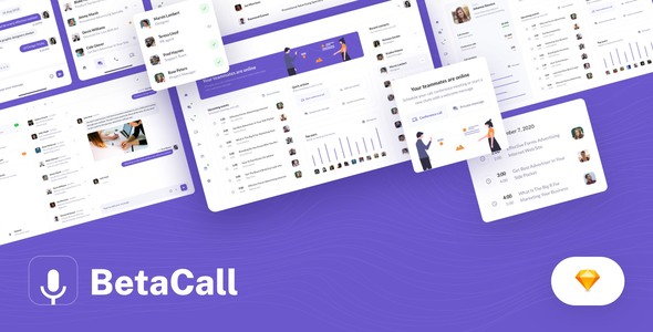 BetaCall - UI Kit for Communication Dashboards and Apps