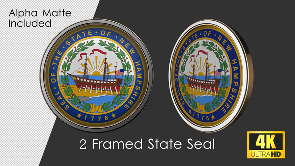 Framed Seal Of New Hampshire State