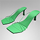 Strappy Spool-Heel Sandals 01 - 3DOcean Item for Sale