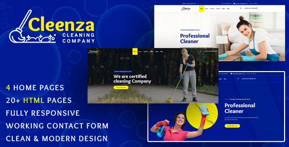 Cleenza - Cleaning Service HTML Template