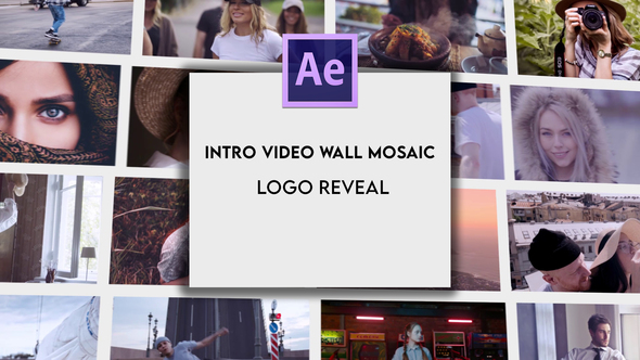 Intro Video Wall Mosaic Logo Reveal