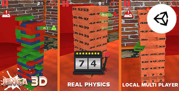 Block Tower 3D Puzzle Physics Game | Unity Complete Project for Android and iOS