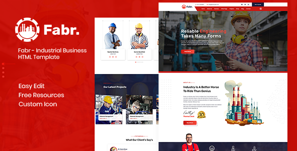 Fabr - Industrial Business HTML Template