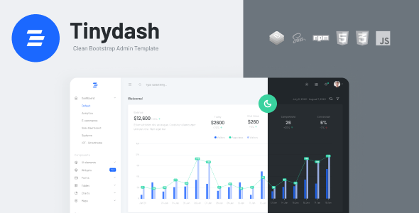 Tinydash - Bootstrap HTML Admin Dashboard Template