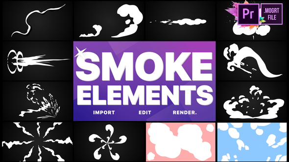 Smoke Elements Pack 05 | MOGRT